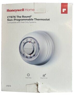 Honeywell Home CT87K The Round Non-Programmable Thermostat Heat Only Easy To Use
